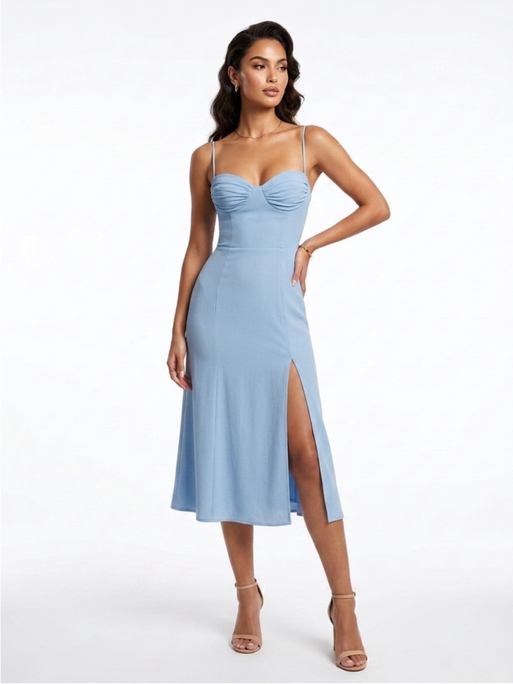 Reformation blue midi dress